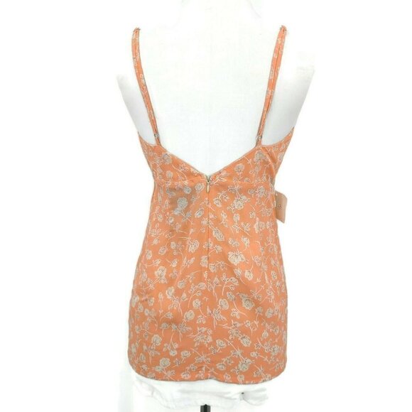 New Blue Life Twilight Tie Front Mini Dress Womens XS Blushing Garden Peach - Picture 6 of 8